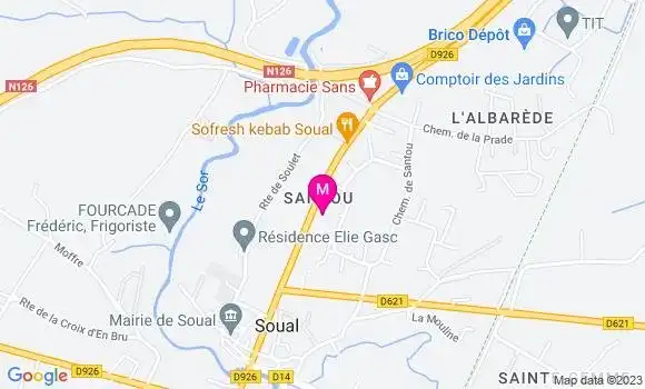 Localisation Restaurant  Le Mendès