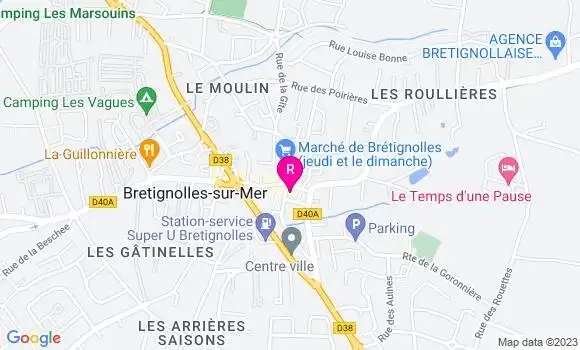Localisation Le Bistrot des Halles