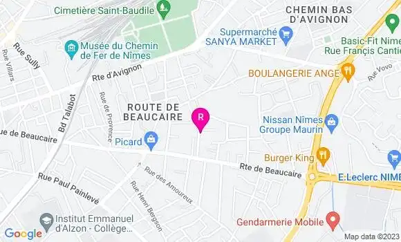Localisation Restaurant Bar Bar des Rosiers