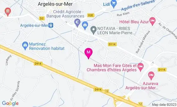 Localisation Restaurant  La Table du Racou
