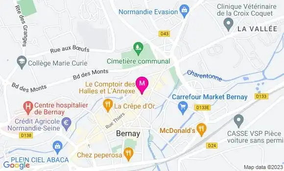 Localisation Restaurant  Le Comptoir des Halles
