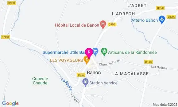 Localisation Restaurant  La Table de Panturle