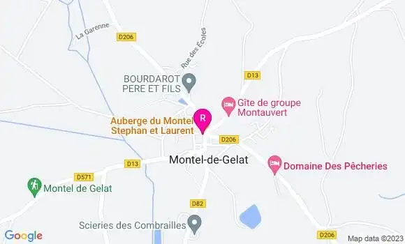 Localisation Auberge du Montel