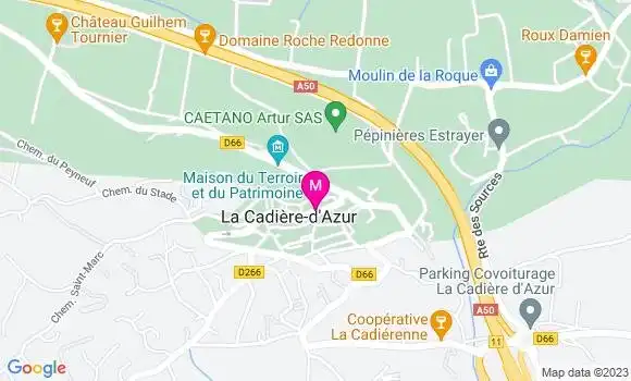Localisation Restaurant  La Table du Cadiero