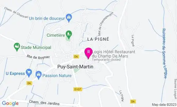 Localisation Hôtel Restaurant du Champ de Mars