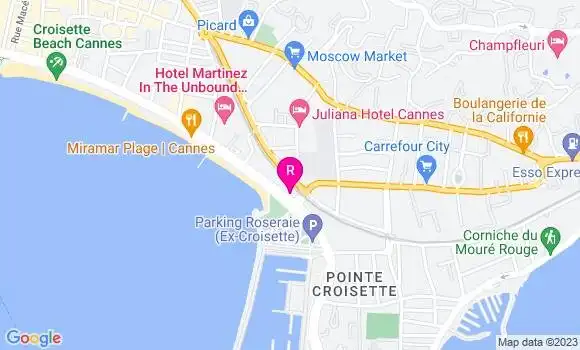 Localisation La Crêperie de la Croisette