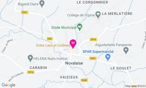 Localisation Restaurant  Entre Lacs et Collines
