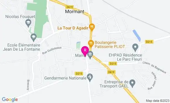 Localisation Restaurant  Aux Armes de la Ville