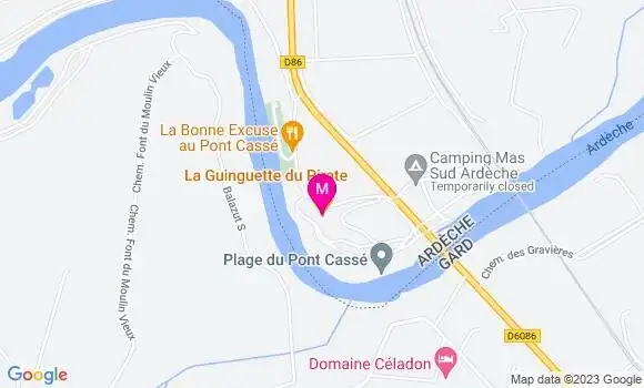 Localisation Restaurant  La Guinguette du Pirate