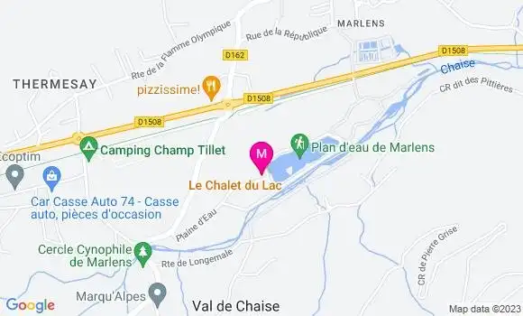 Localisation Restaurant  Le Chalet du Lac