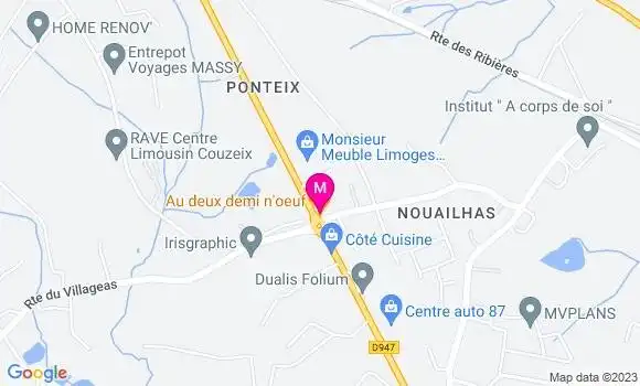 Localisation Restaurant Bar Au Deux Demi N