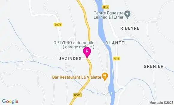 Localisation Restaurant  La Vialette