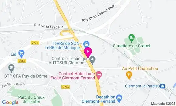 Localisation Restaurant  Aux Canuts des Dômes