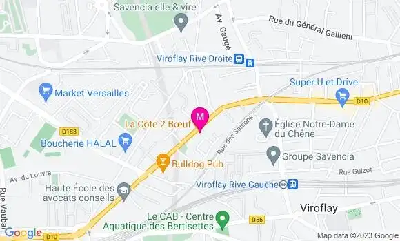 Localisation Restaurant  La Côte 2 Boeuf