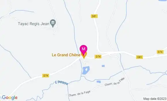 Localisation Restaurant  Le Grand Chêne