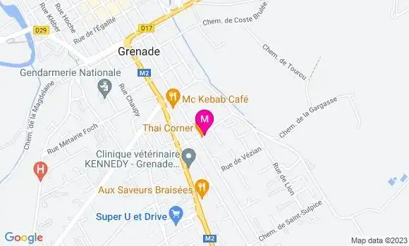 Localisation Restaurant Thaï Thai Corner
