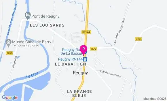 Localisation Restaurant  La Table de Reugny