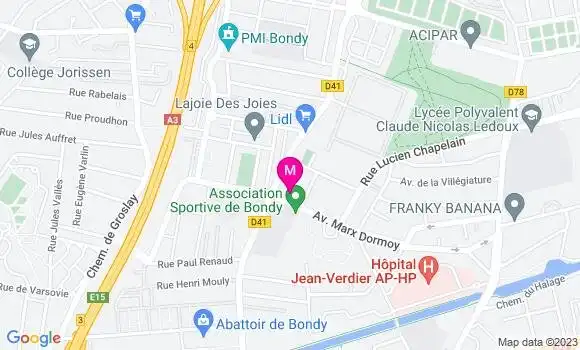 Localisation Restaurant  French Home Bondy