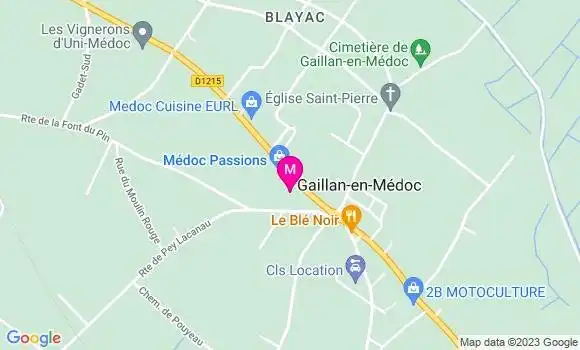 Localisation Restaurant  Le Gaillanai