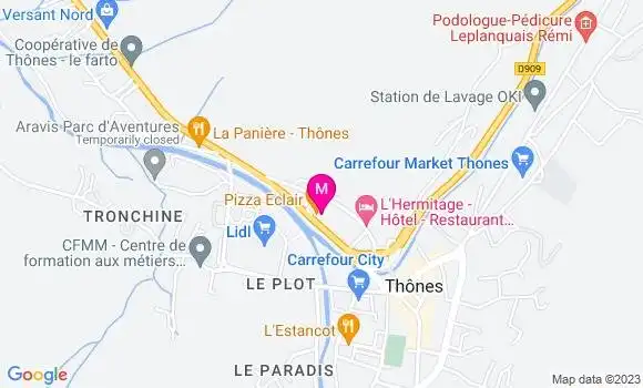 Localisation Restaurant  Sève