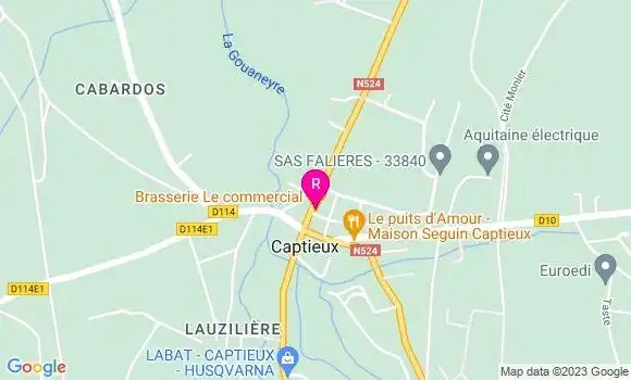 Localisation Brasserie Le Commercial