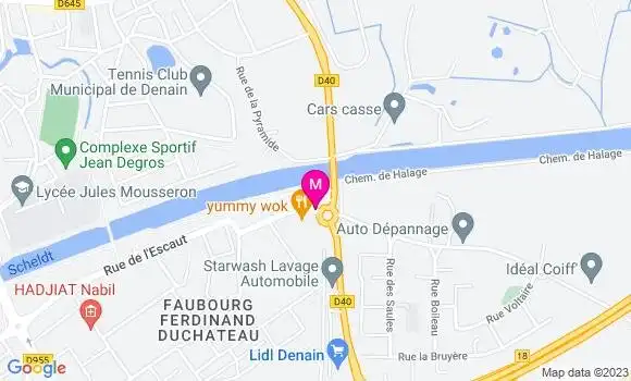 Localisation Restaurant Chinois Yummy Wok