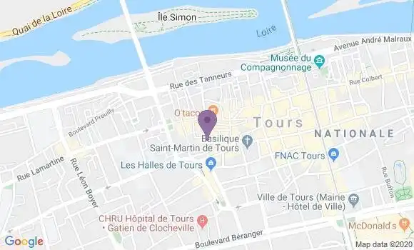 Localisation Brasserie Le Tourangeau