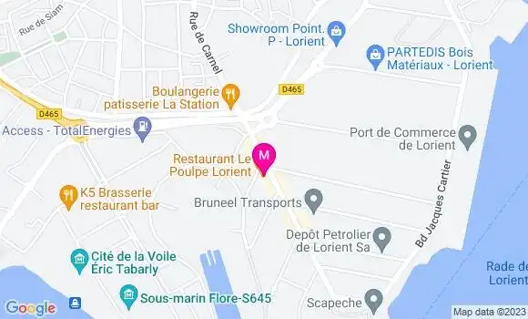 Localisation Restaurant  Le Poulpe