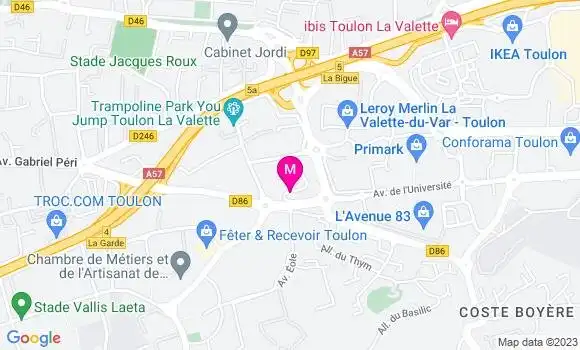 Localisation Restaurant Grill Courtepaille