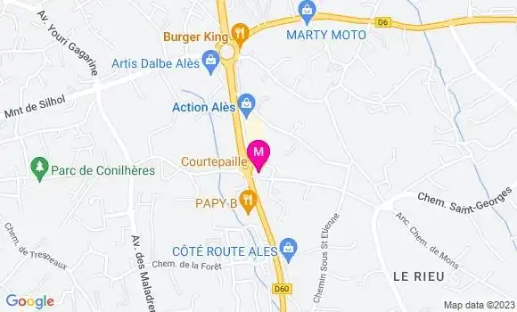 Localisation Restaurant Grill Courtepaille