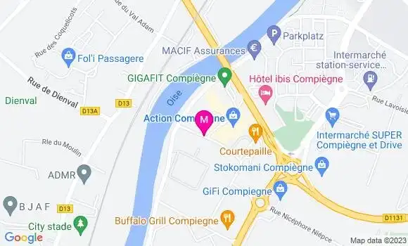 Localisation Restaurant Grill Courtepaille