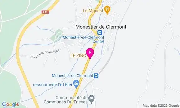 Localisation Restaurant  Le Zinc