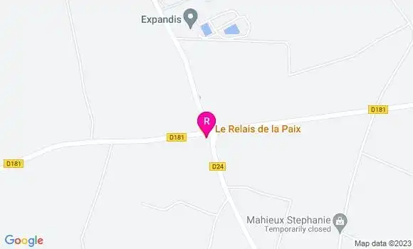 Localisation Restaurant  Le Relais de la Paix