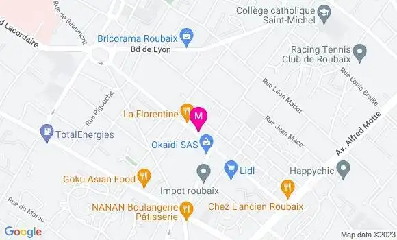 Localisation Restaurant  Pizza Cinq