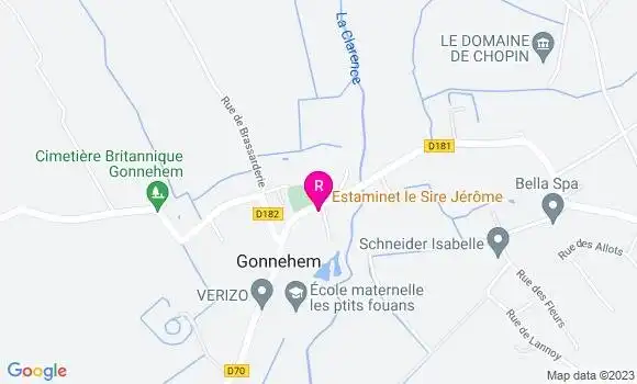 Localisation Restaurant  Le Sire Jérôme