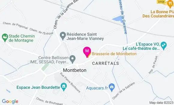 Localisation Brasserie de Montbeton