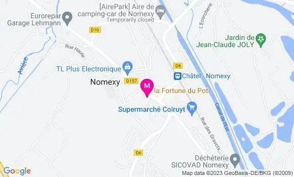 Localisation Restaurant  A la Fortune du Pot
