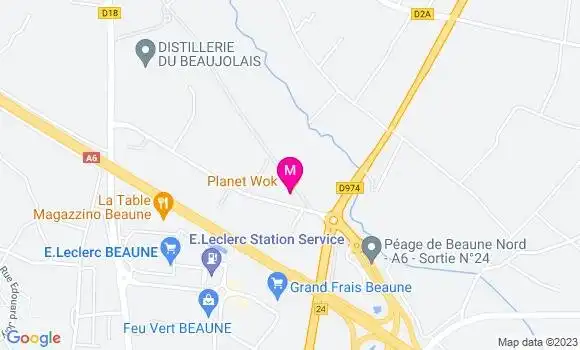 Localisation Restaurant Asiatique Planet Wok