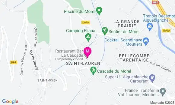 Localisation Restaurant  La Cascade