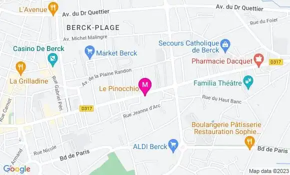 Localisation Restaurant Italien Le Pinocchio