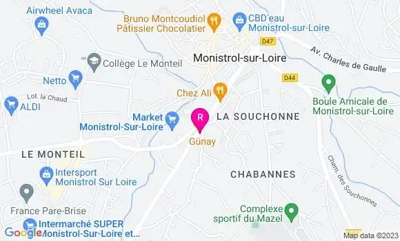 Localisation Günay Restaurant