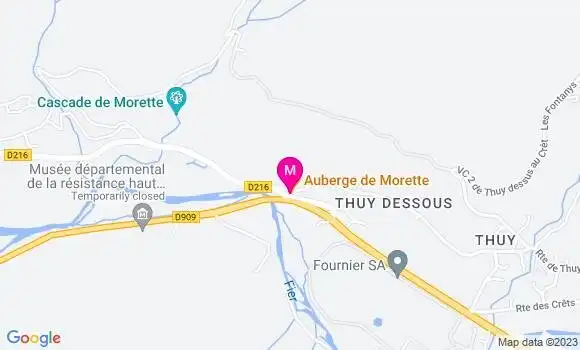 Localisation Auberge de Morette