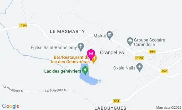 Localisation Restaurant du Lac des Genevrières