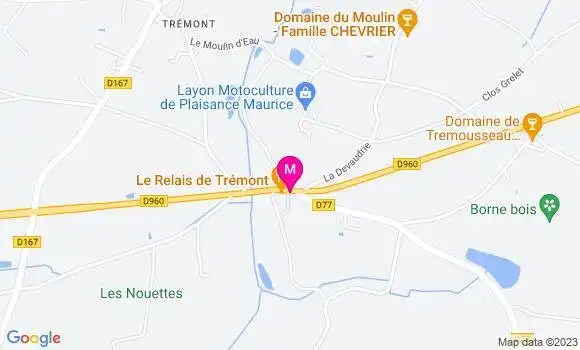 Localisation Restaurant  Le Relais de Trémont