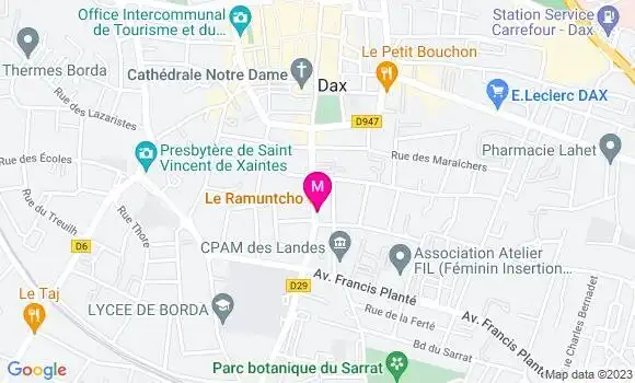 Localisation Restaurant  Le Ramuntcho