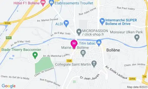 Localisation Restaurant Bar Le Paris