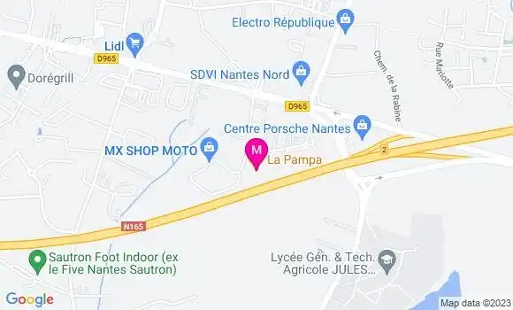 Localisation Restaurant  La Pampa