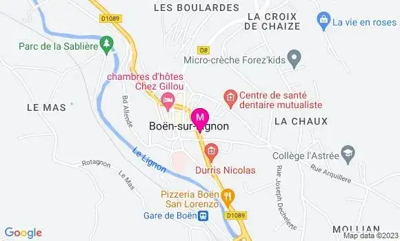 Localisation Restaurant Snack Le Snack du Lignon