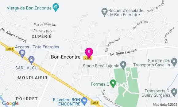Localisation Auberge du Centre