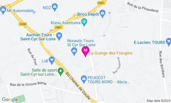 Localisation Restaurant  La Grange des Frangins